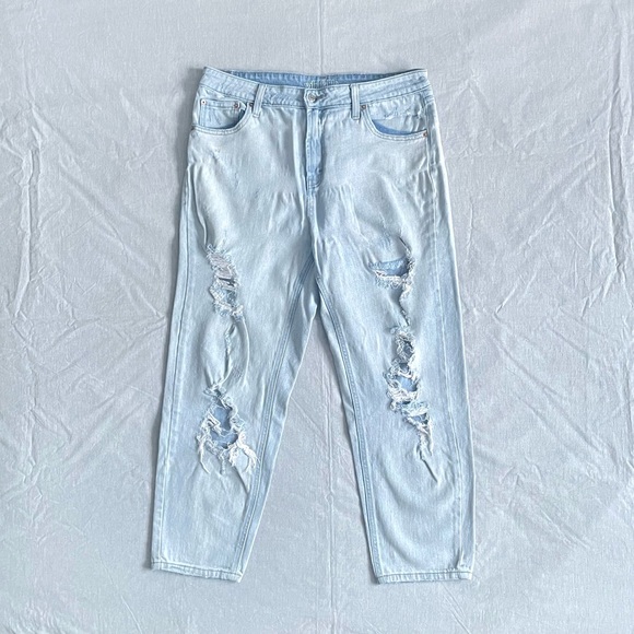 Wild Fable High Rise Distressed Mom Jean - 12 - Picture 2 of 9